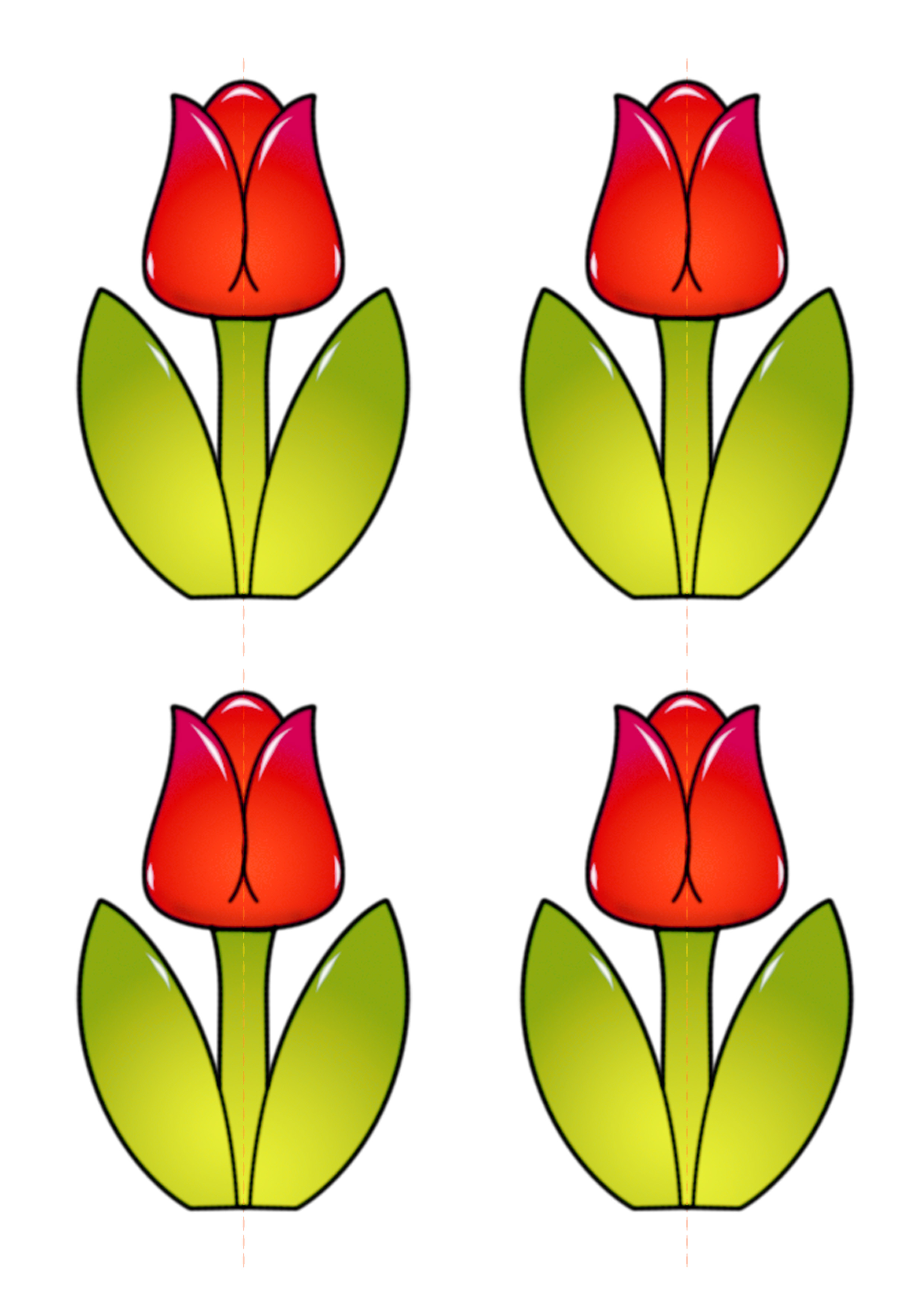 Тюльпаны картинки для вырезания