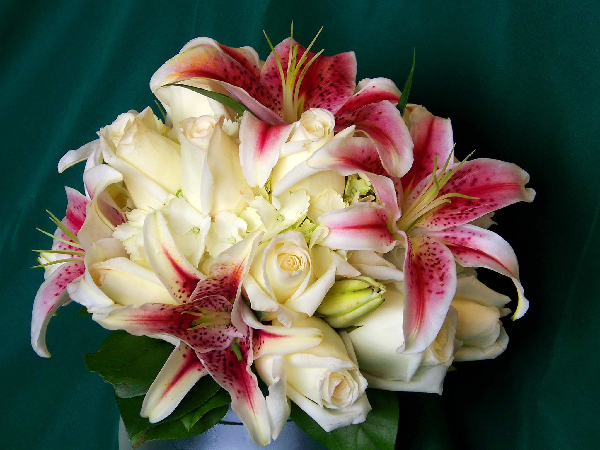 Лилии букет фото с розами