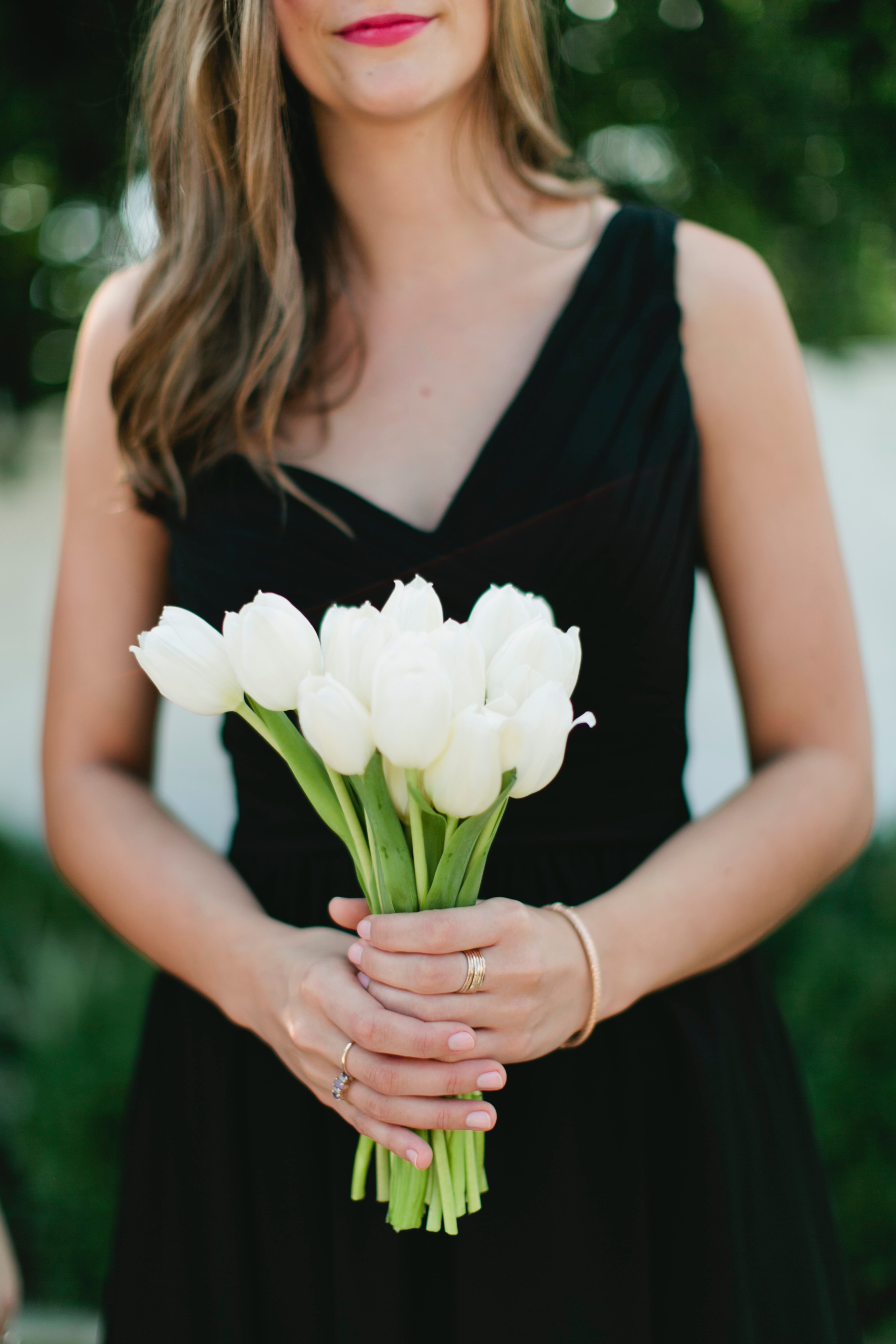 Платье из тюльпанов
