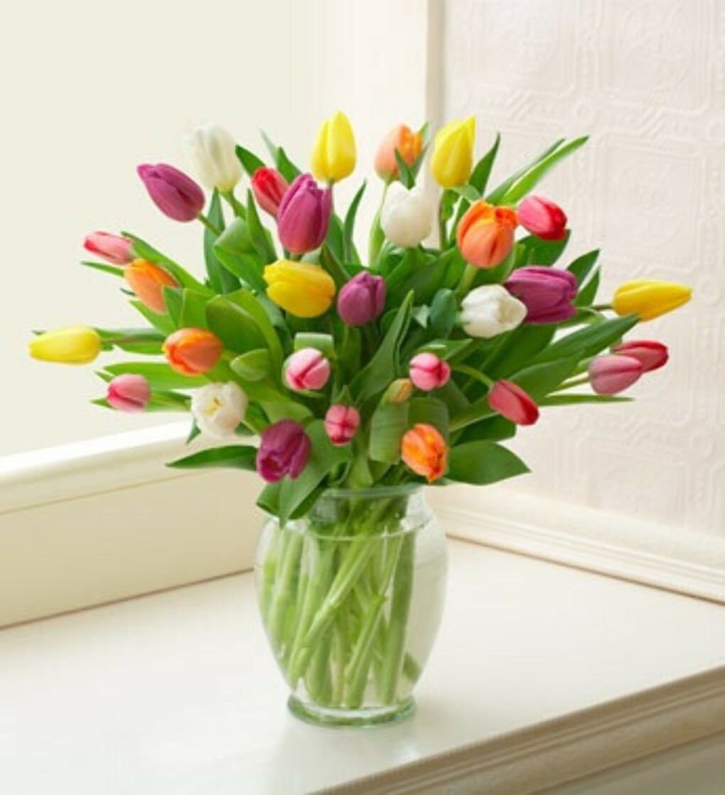 Фото букет тюльпанов на столе фото