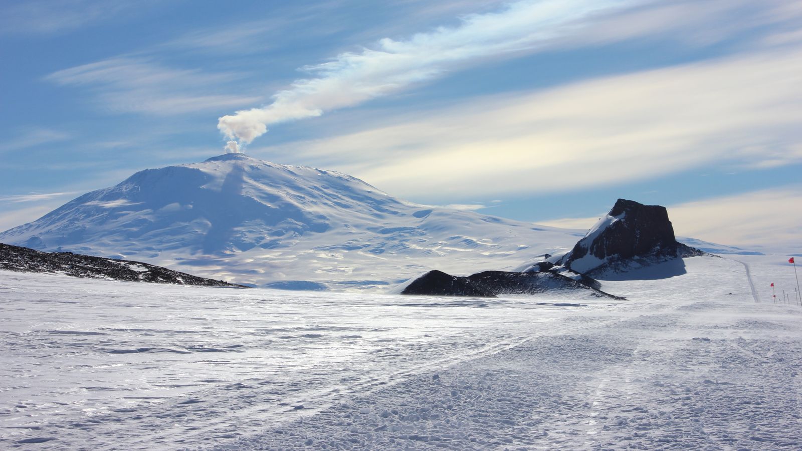 Вулкан гора Эребус Антарктида