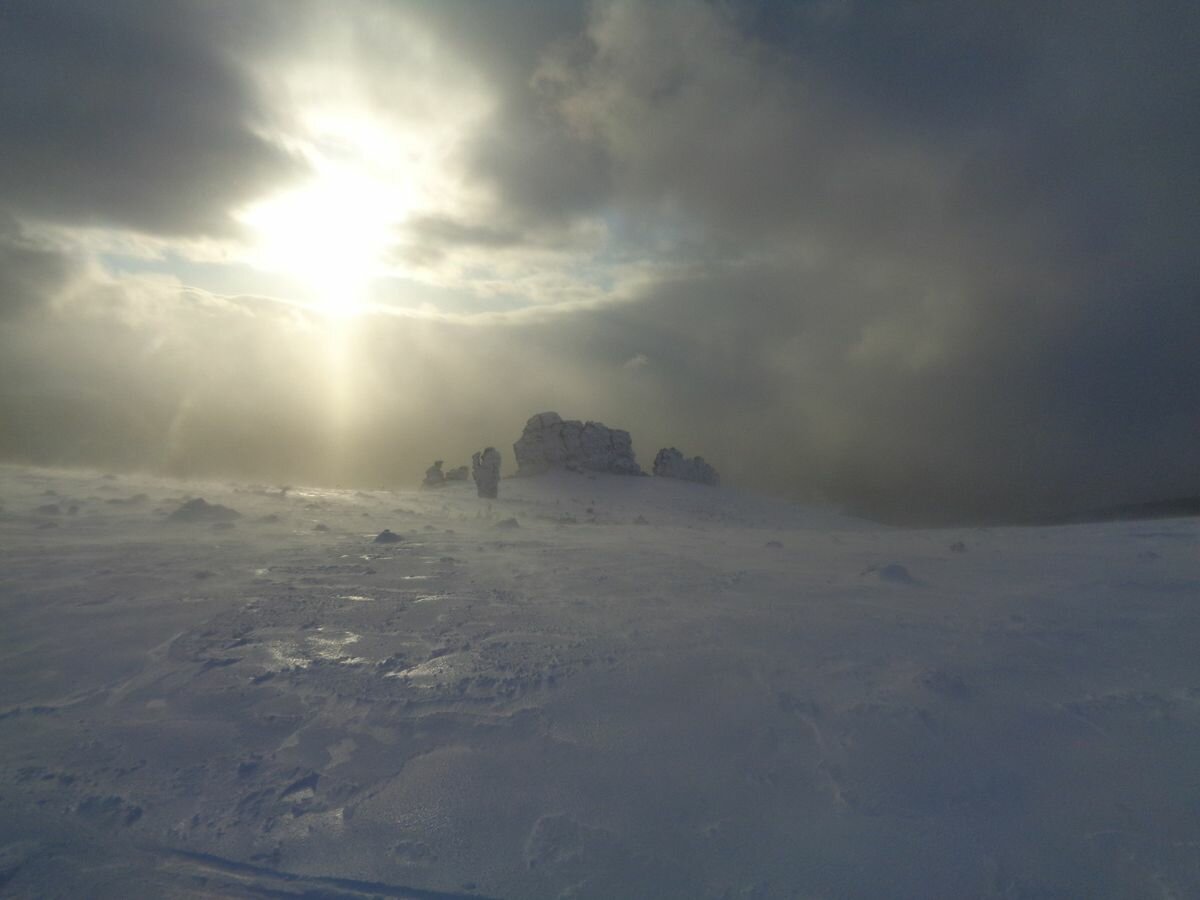 Перевал Дятлова гора Холатчахль зима