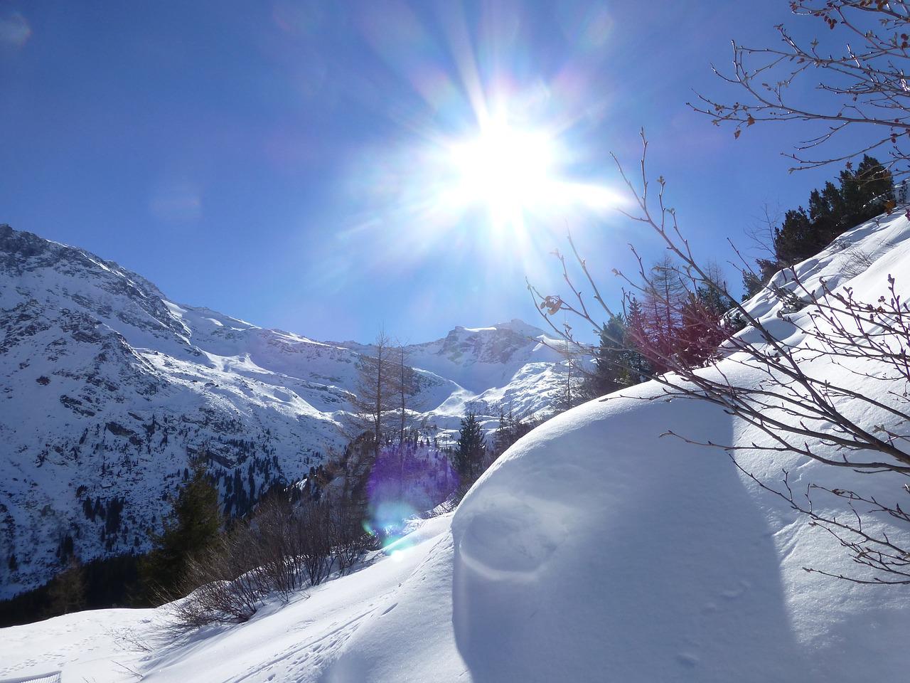 Дорога в горы солнце и снег картинки