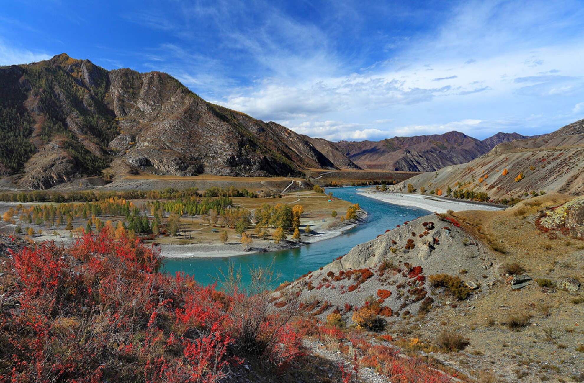 Горный Алтай река Чуя река Катунь