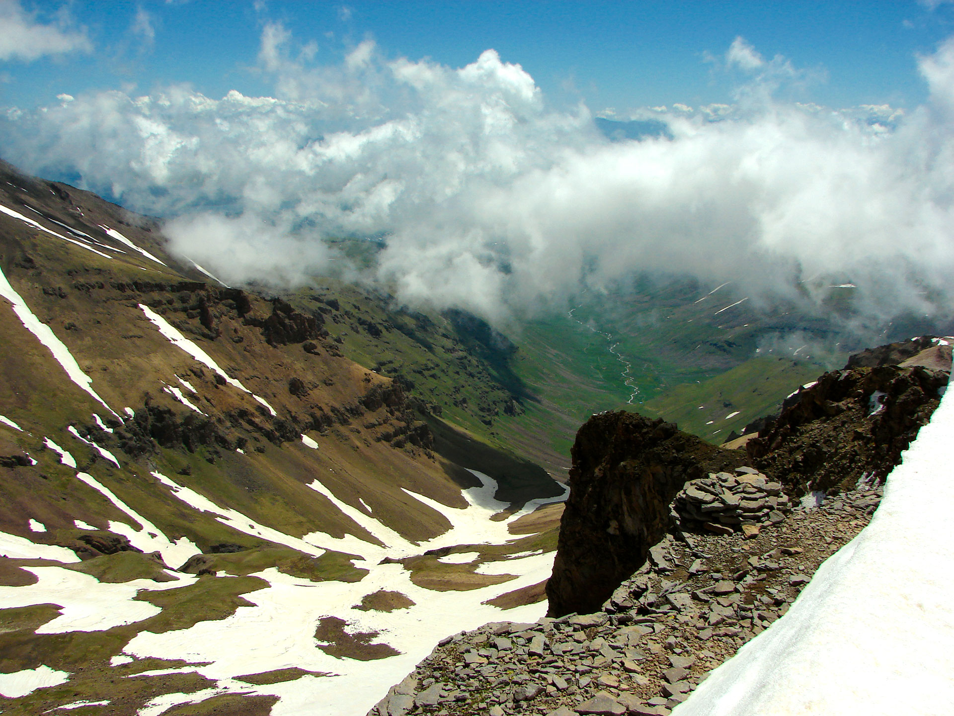 Высота горы Арагац в Армении