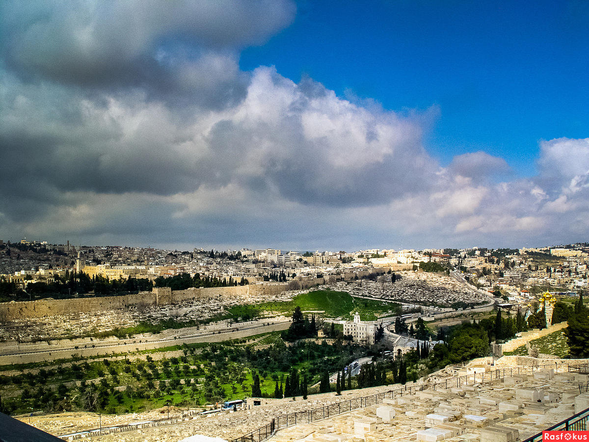 Вид древнего Иерусалима с масличной горы