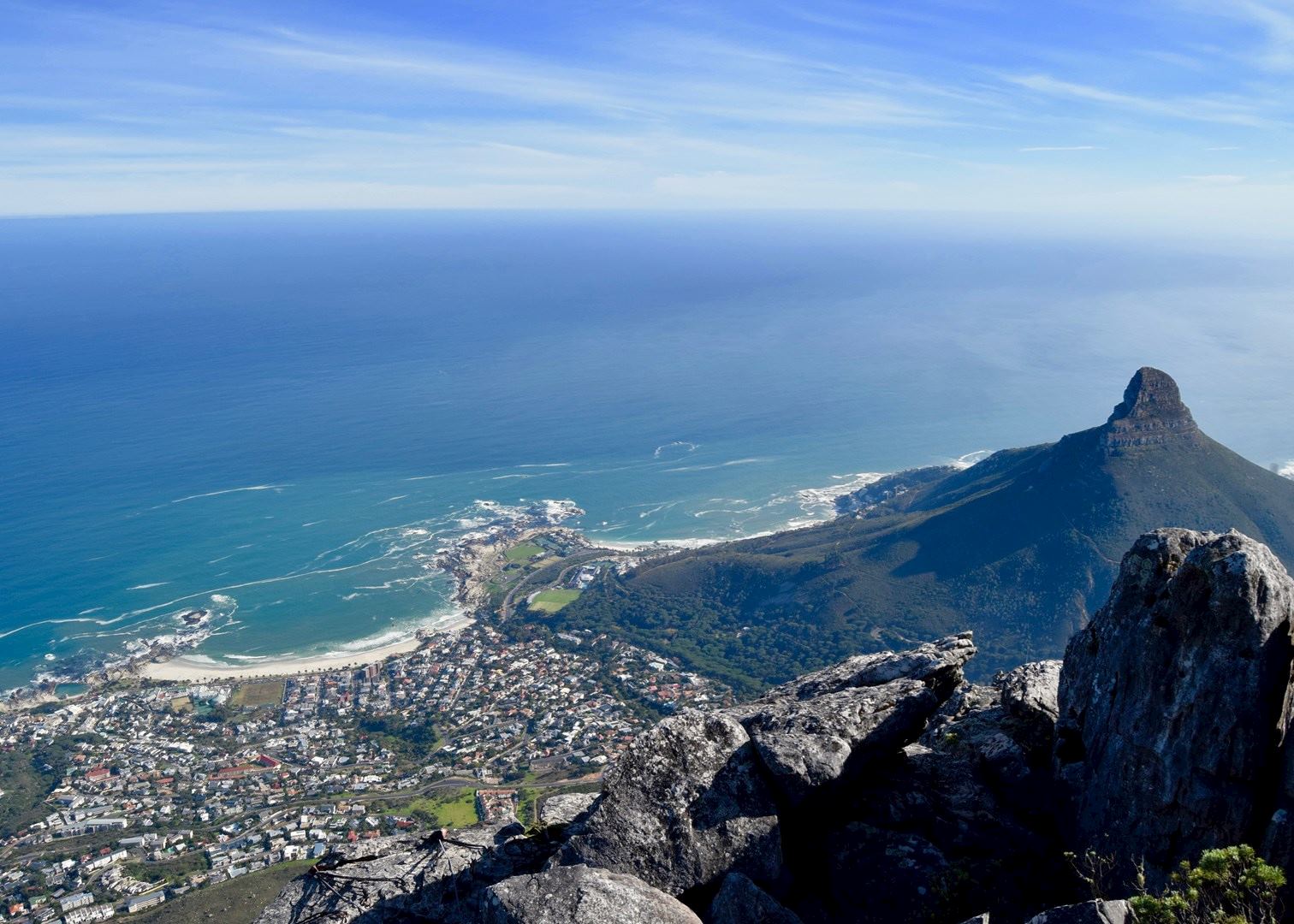 Вид Кейптауна гора столовая