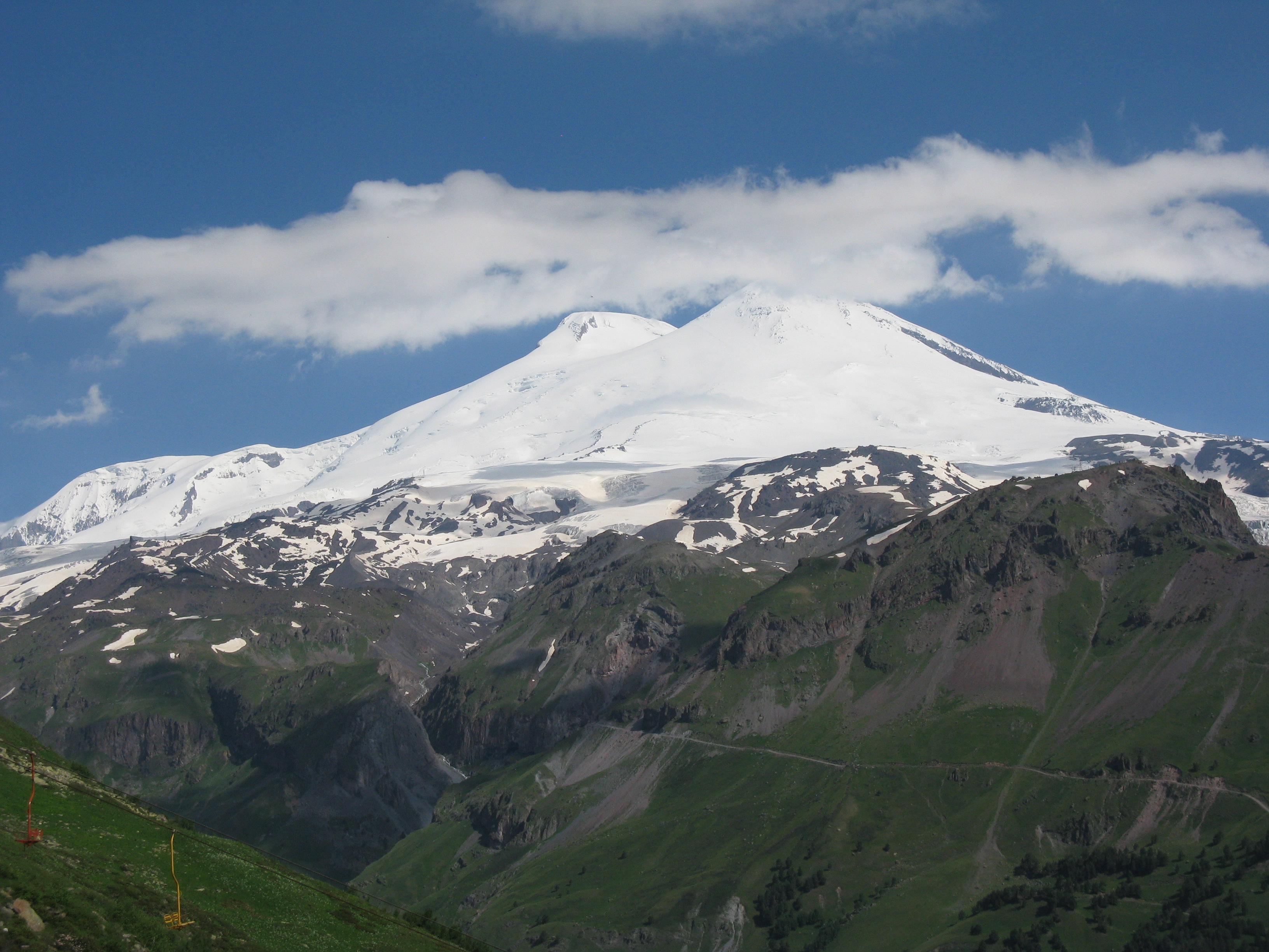 Вторые по высоте горы россии. Горы Кавказа Эльбрус. Горы Минги Тау. Ошхамахо Эльбрус. Гора Терскол.