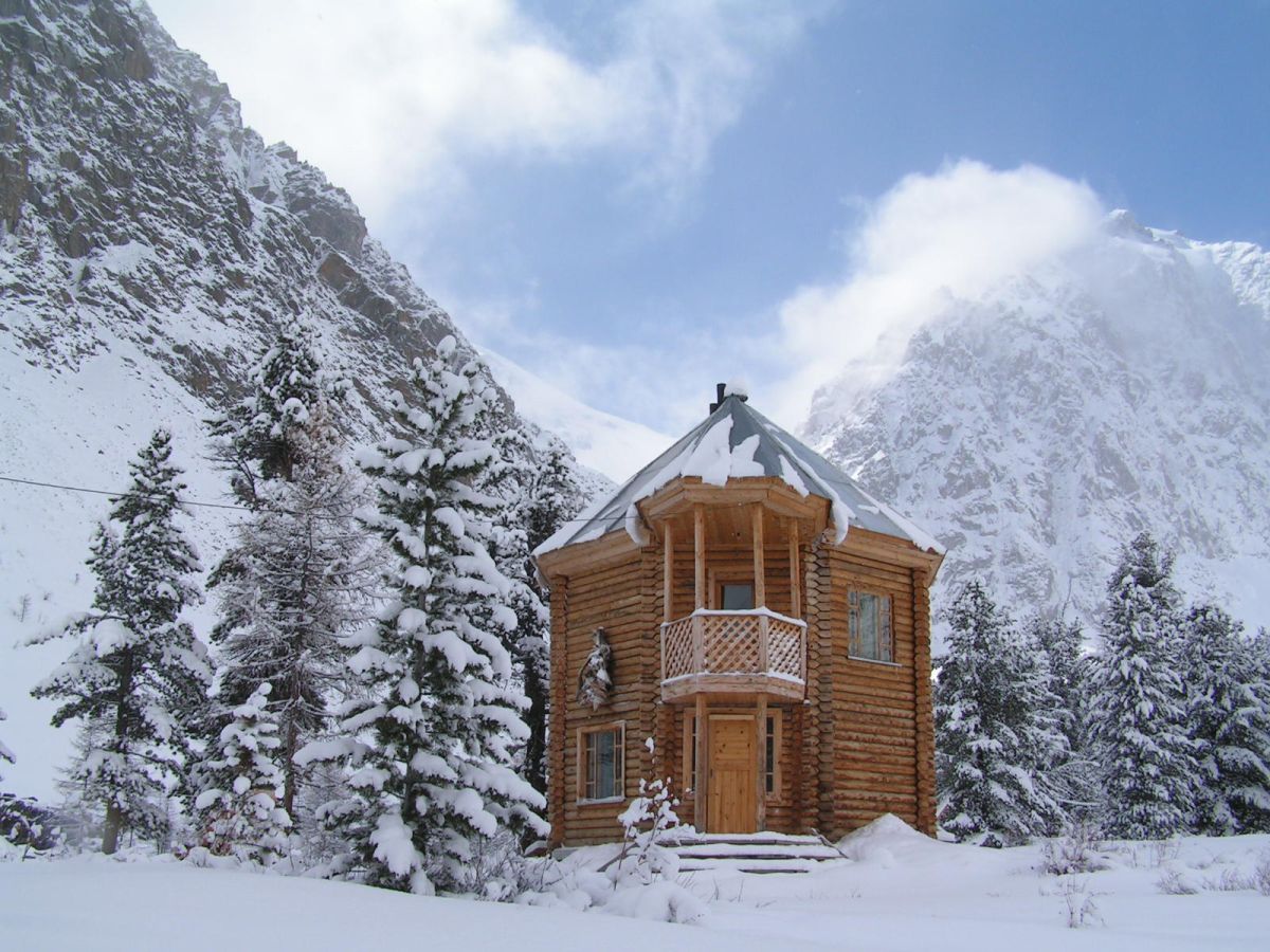 Лесотель горный Алтай зима