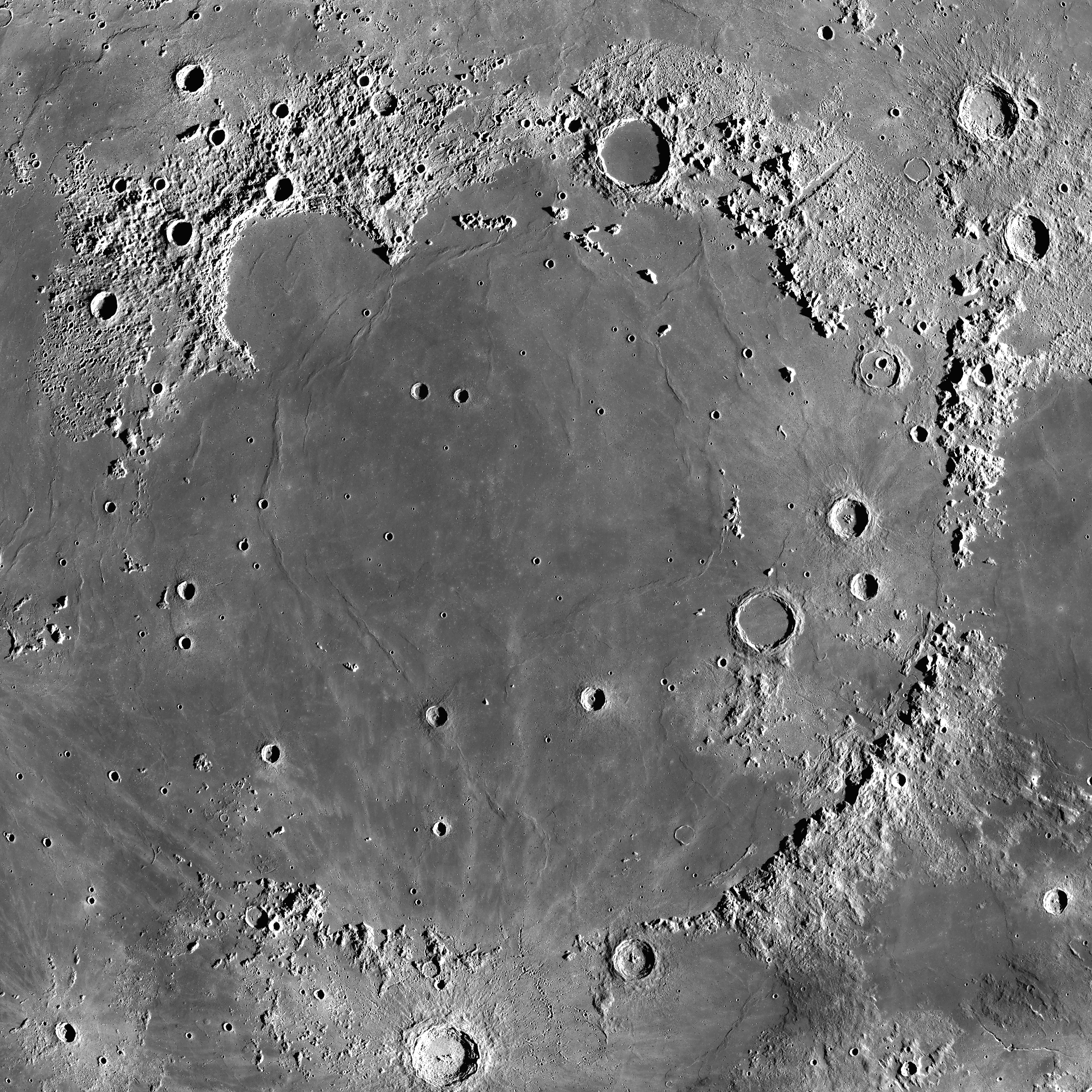 Карта кратеров Луны