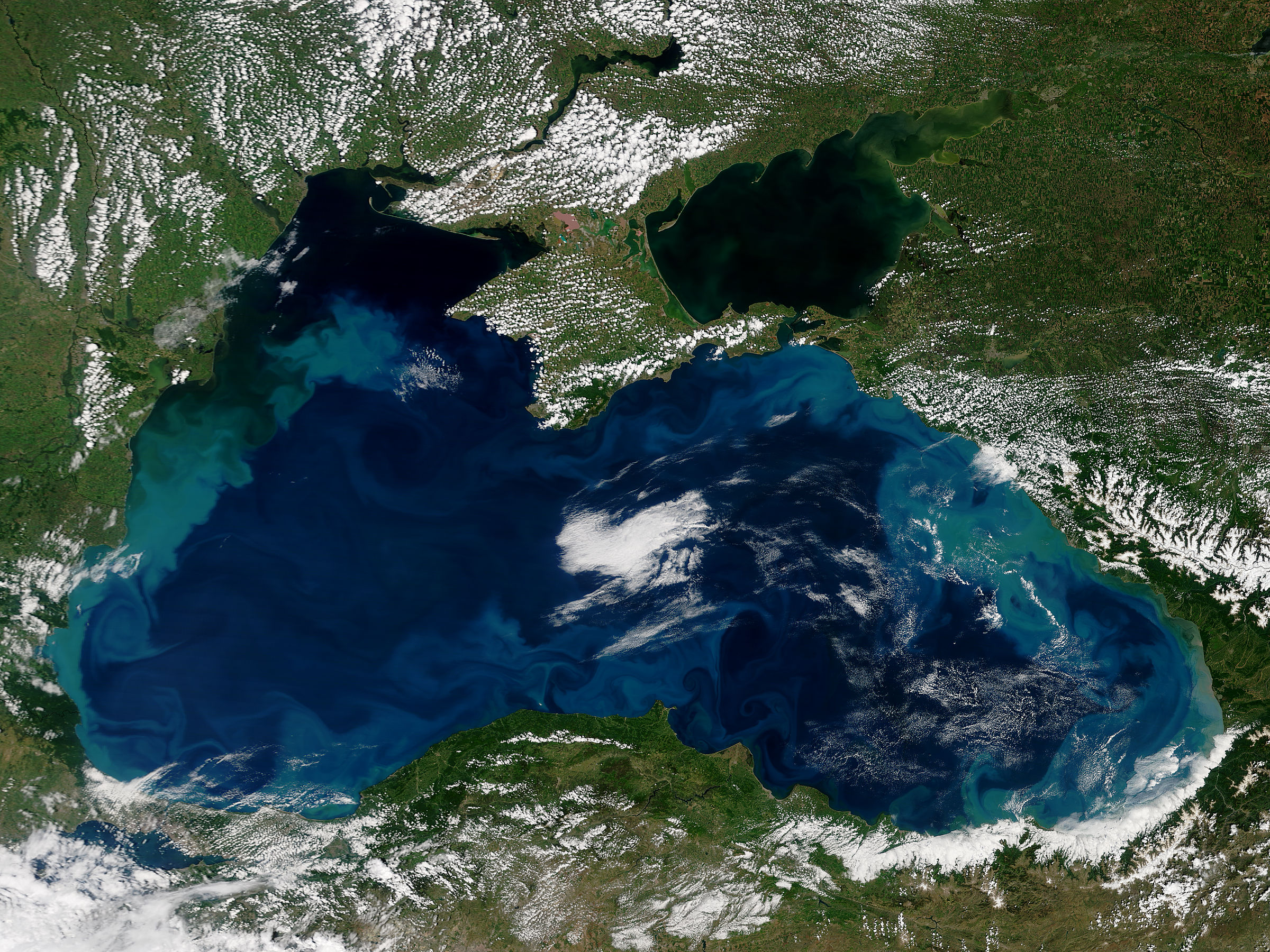 Снимки чёрного моря со спутника