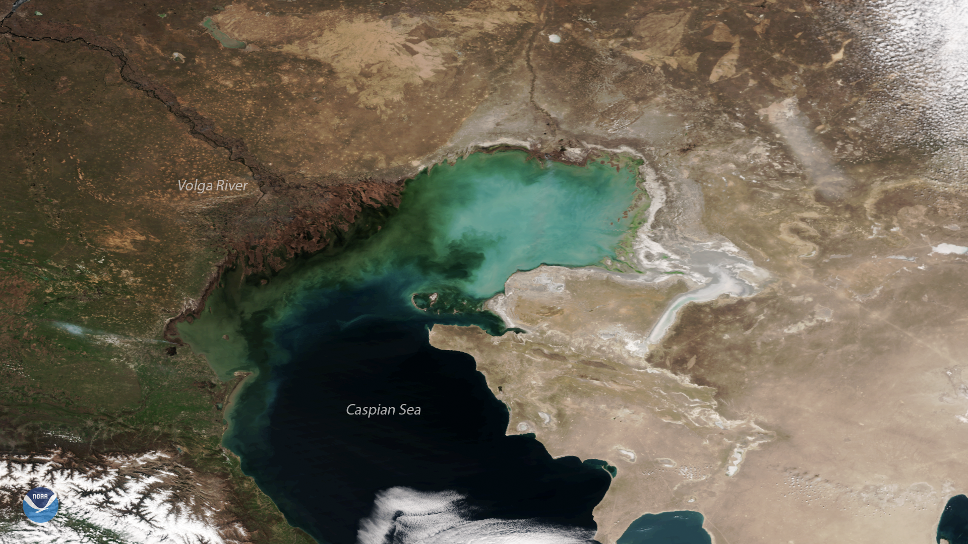Место впадения Волги в Каспийское море