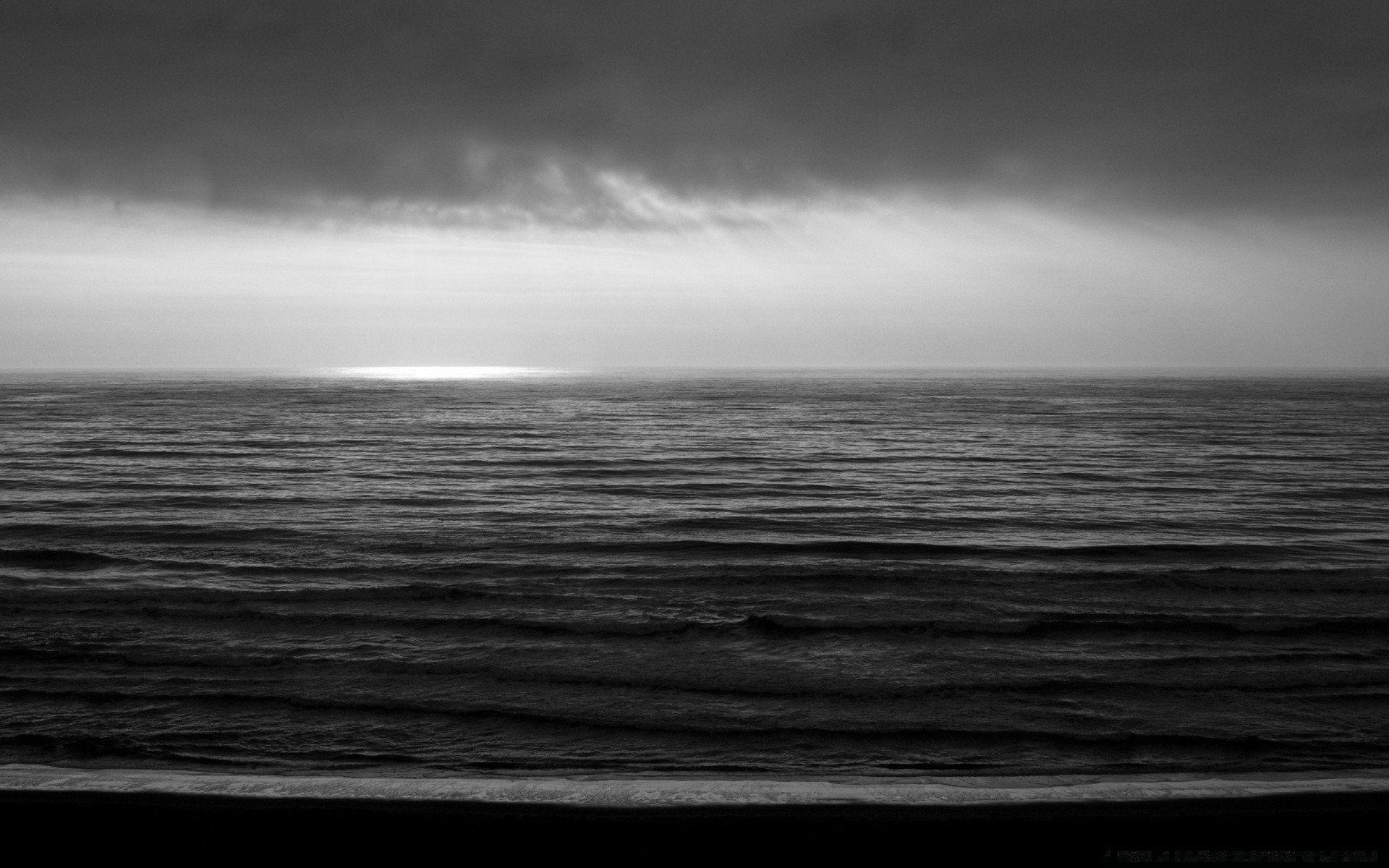 Фото моря черно белое