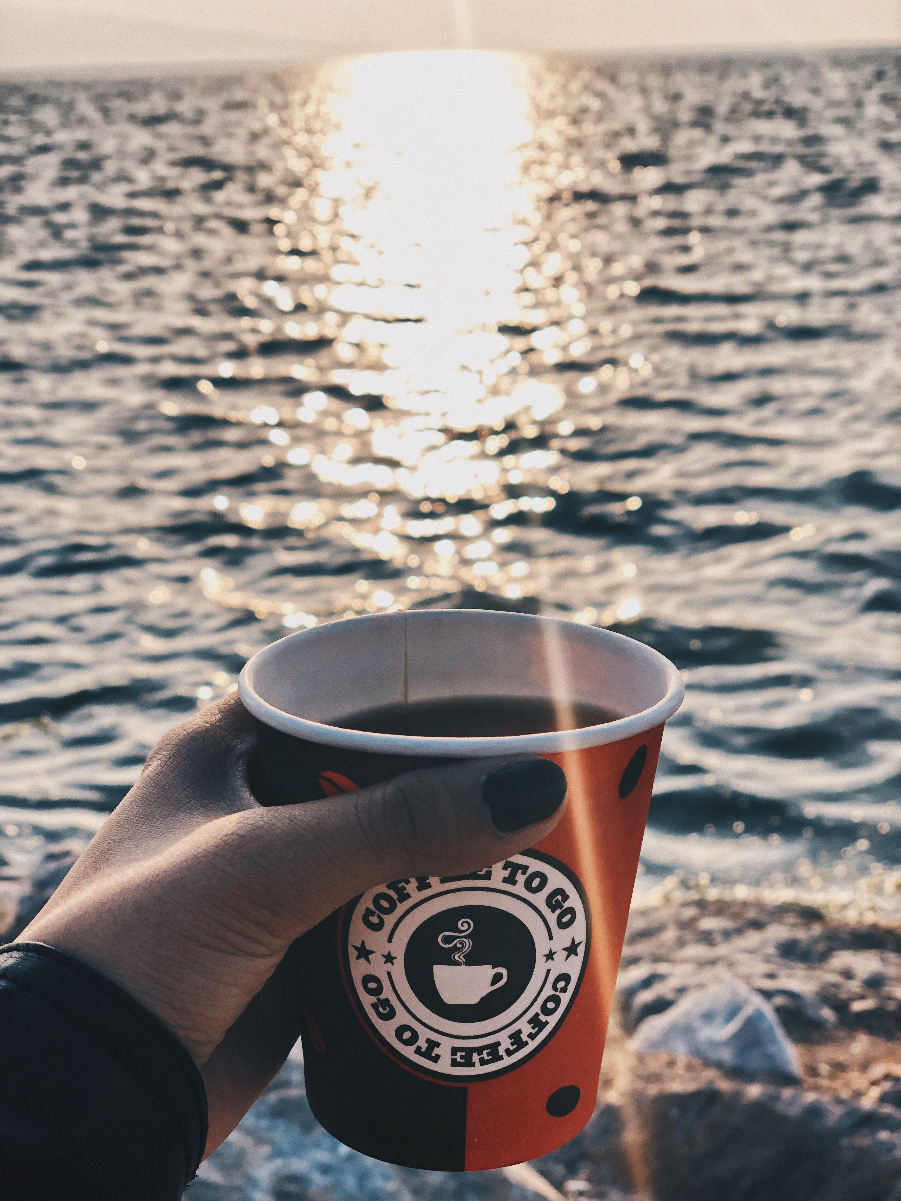 картинки чашка кофе море