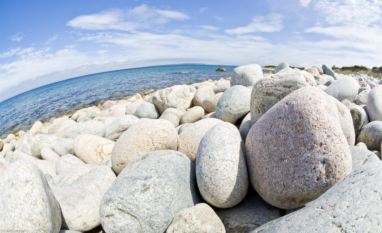 Камни на берегу белого моря