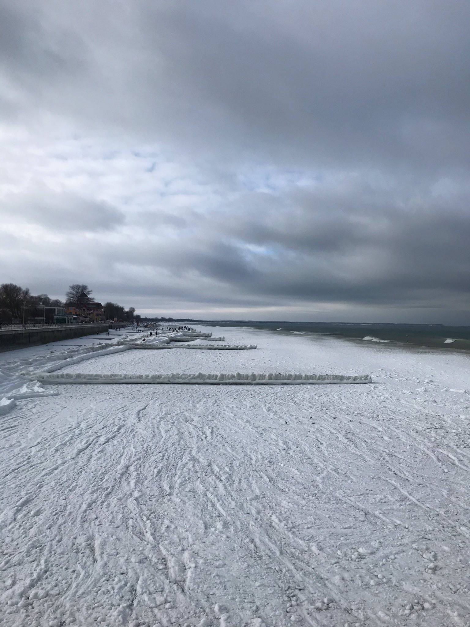 Замерзшее Балтийское море Зеленоградск