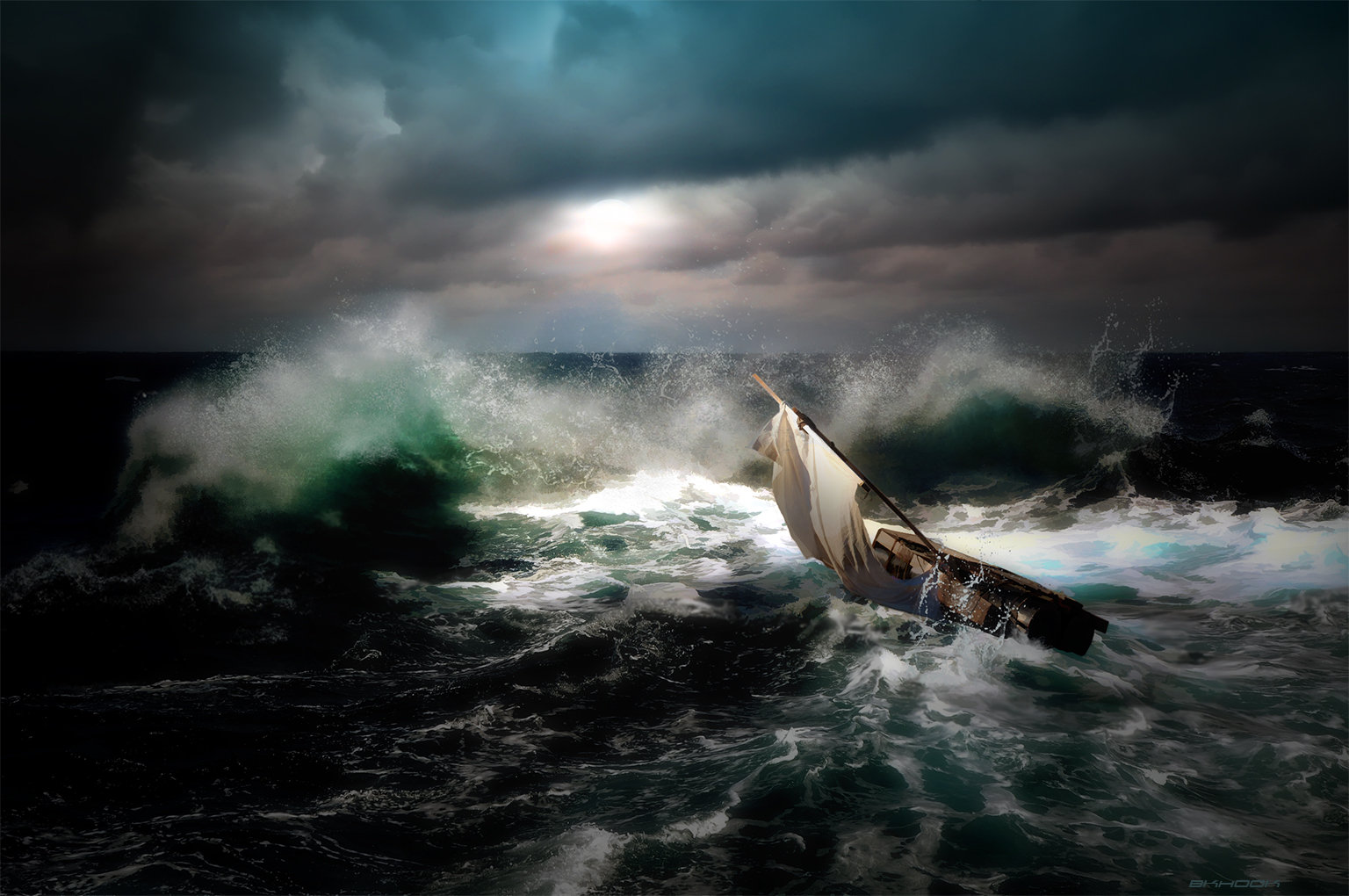 Корабли и огромные волны. Лодка в шторм. Шторм в океане. Буря на море. Бушующее море.