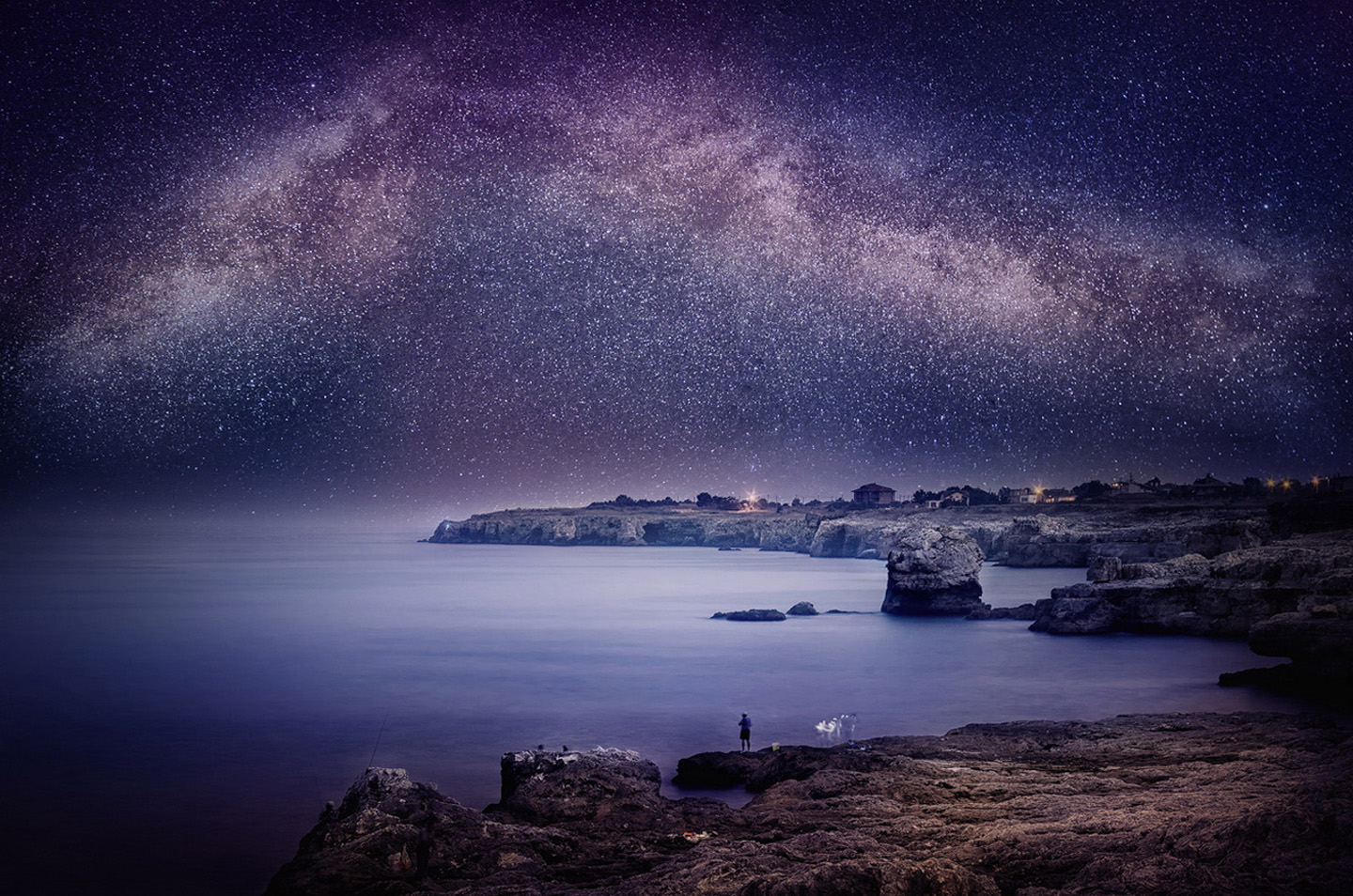 Ночь Млечный путь море