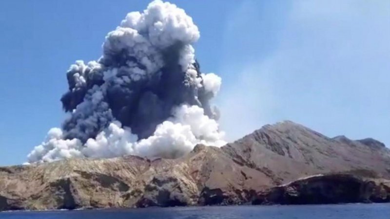 Извержение вулкана в новой Зеландии