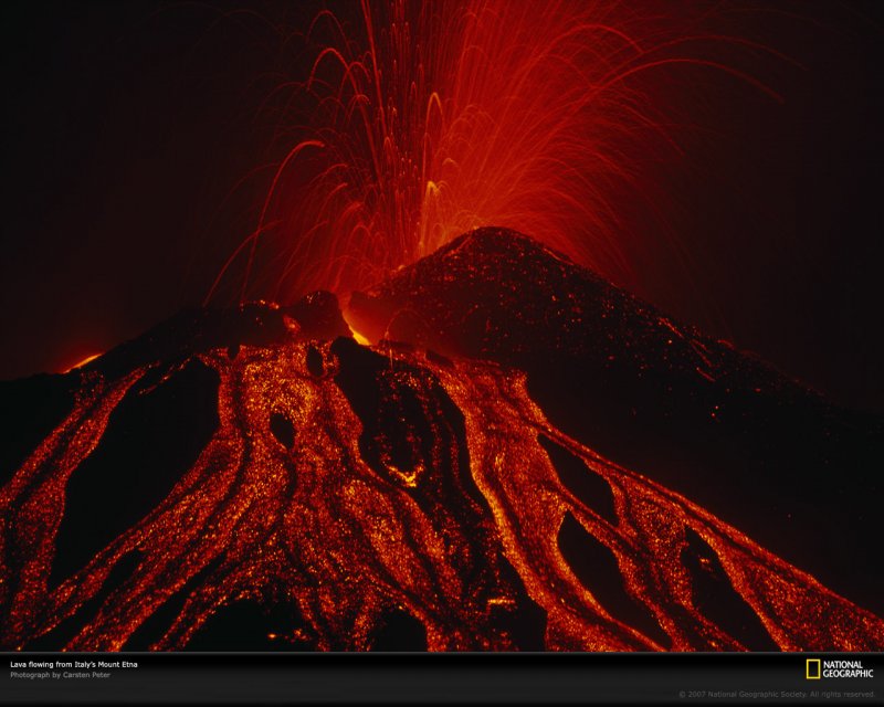 Лава камень вулкан Этна