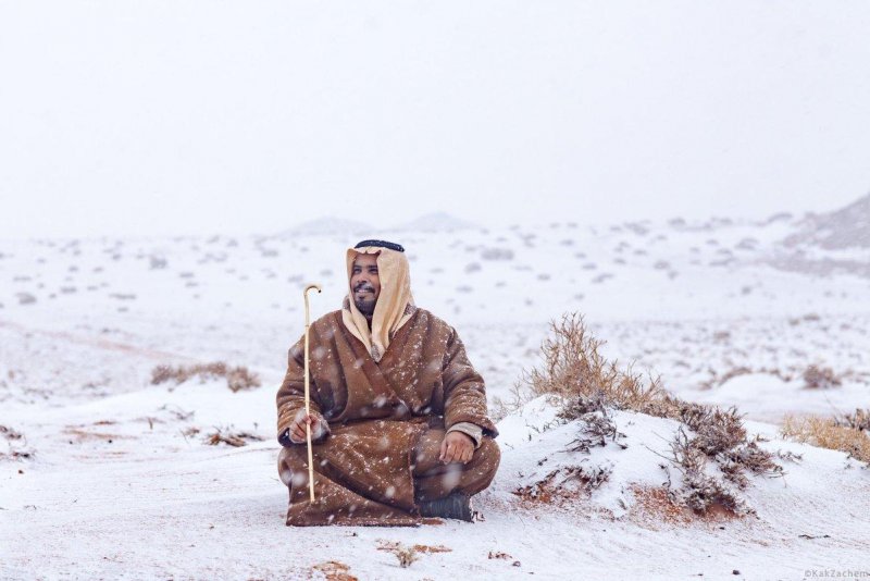Снег в Саудовской Аравии 2021