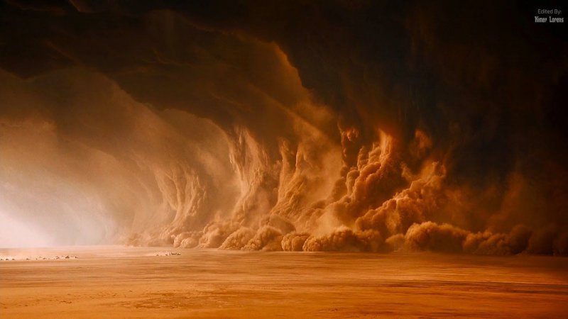 Пыльная буря в Калмыкии