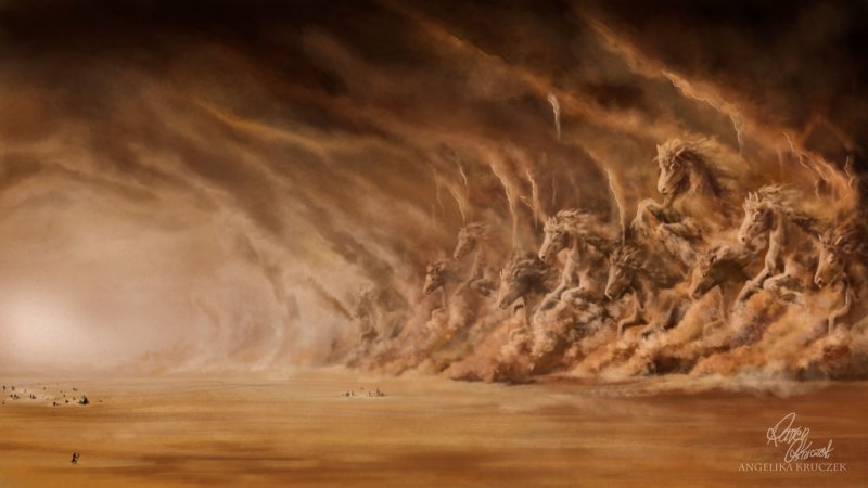 Пустыня Гоби Песочная буря