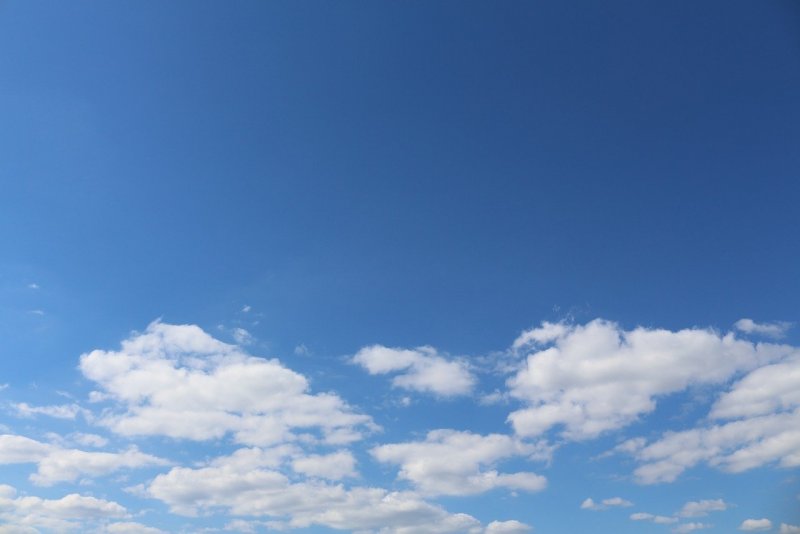 Голубое небо с облаками Горизонт