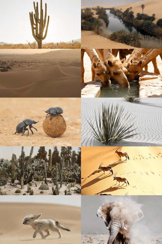 Пустыни и полупустыни Африки растения и животные