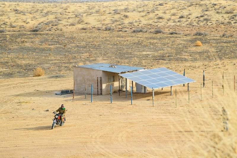 Поселение в пустыне Туркмения