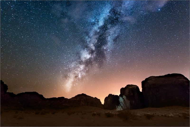 Пустыни Вади-рама ночью