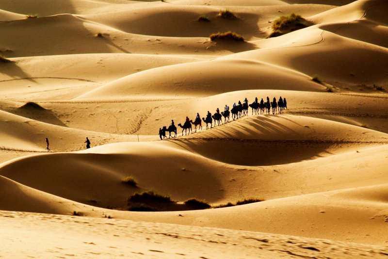 Пески пустыни Каракумы Барханы
