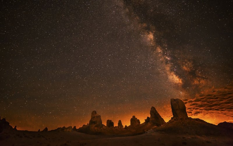 Ночная пустыня панорама