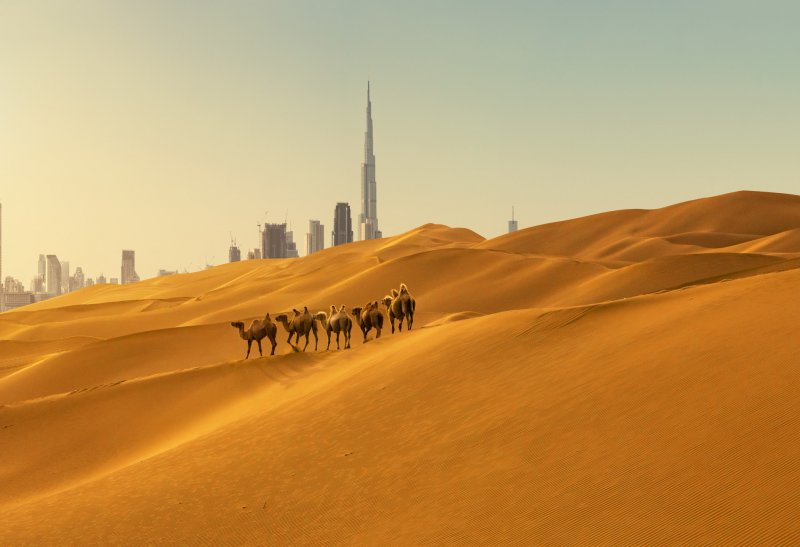 Дубай в 2000 пустыня