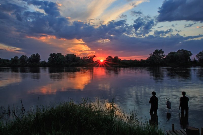 Закат на реке Припять
