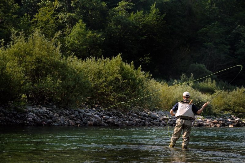 Рыбалка на горной речке