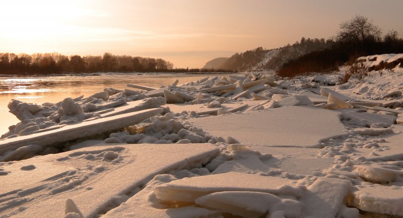 Ледостав и ледоход реки Волга