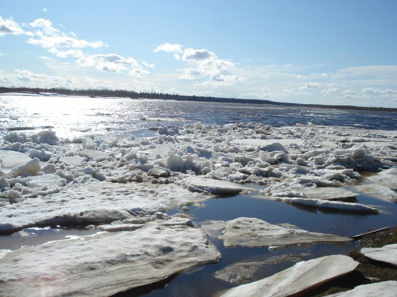 Река Агыйдел ледоход