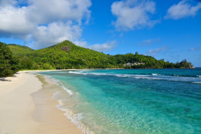 Остров мая Сейшелы пляж