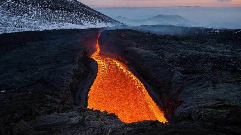 Камчатка вулкан лава
