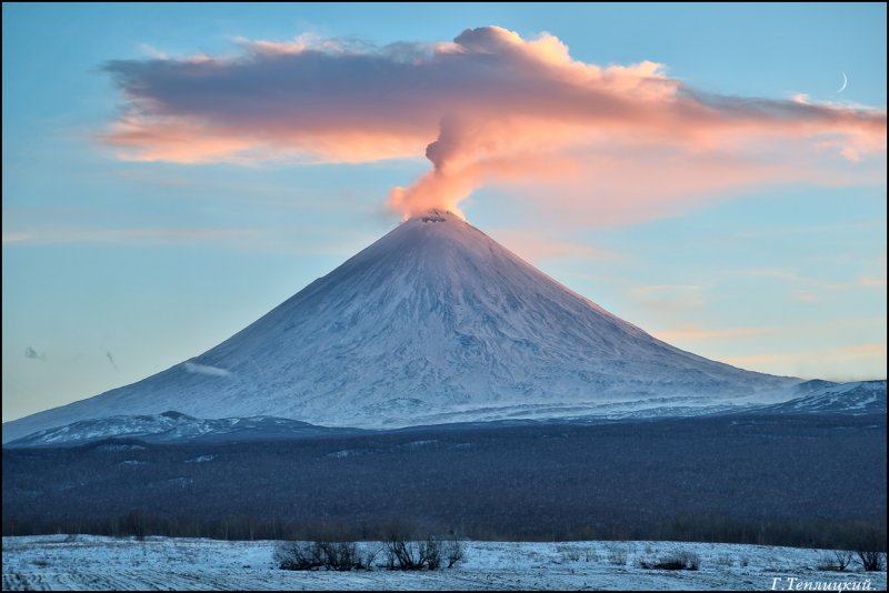Камчатский вулкан Ключевская сопка извержение