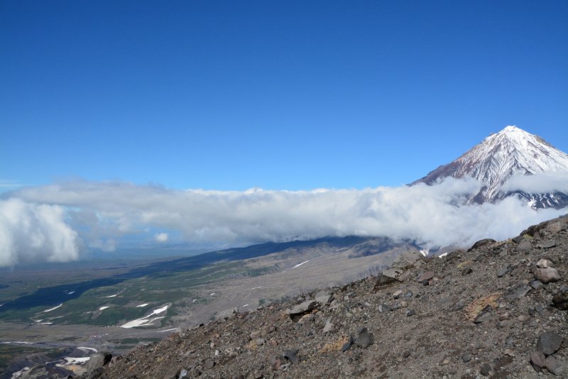 Вулкан Шивелуч на Камчатке