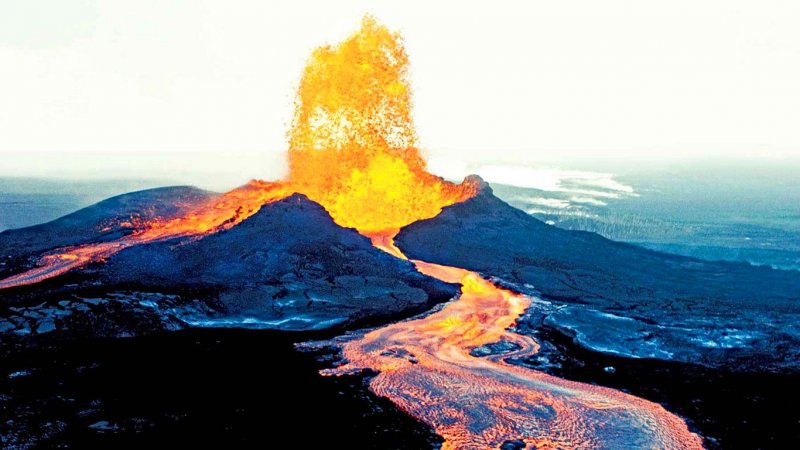 Извержение вулкана Килауэа Гавайские острова 1983