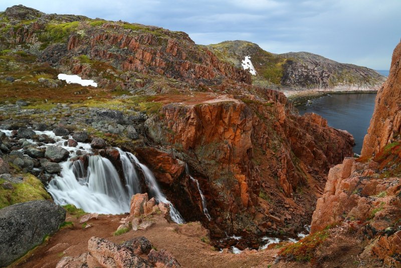 Териберка Мурманск водопад