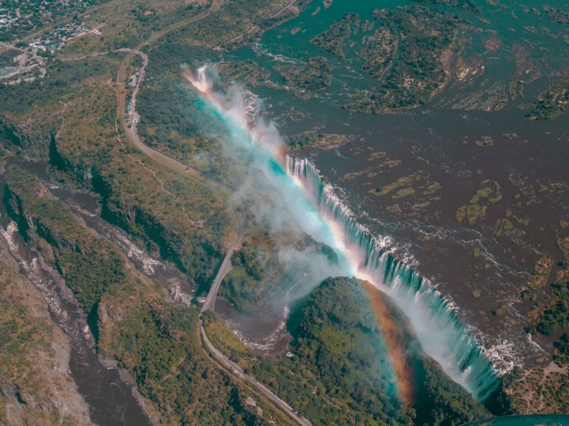 Водопад Виктория космический снимок