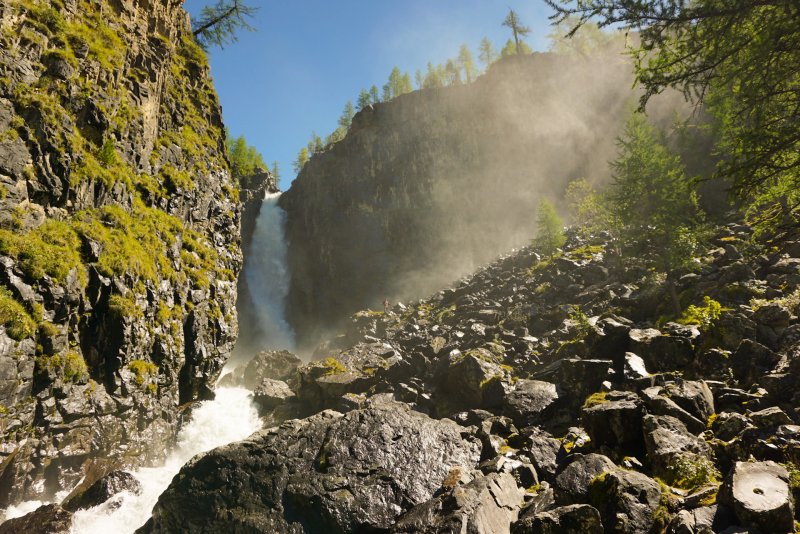 Алтай гора водопад Текелю