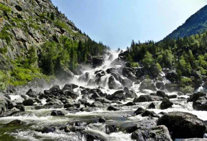 Долина Чулышман водопад Учар в Алтайском крае картинки