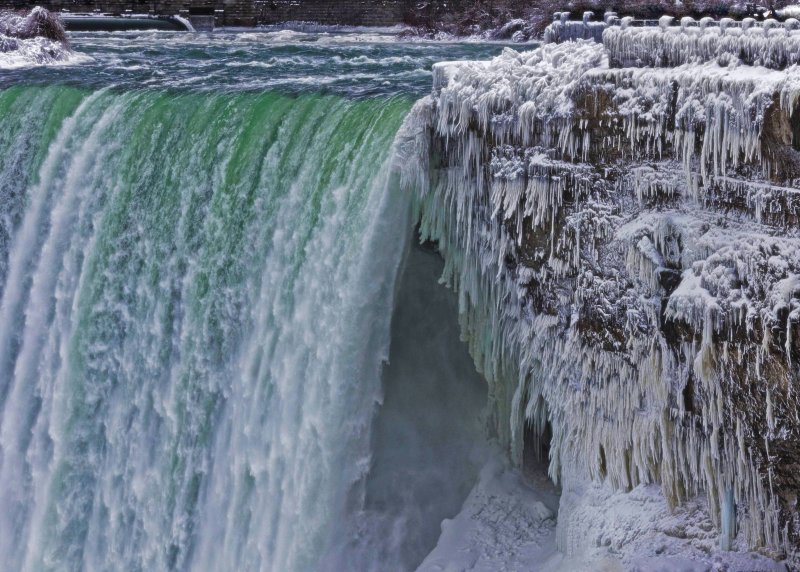 Замерзший Ниагарский водопад 1912