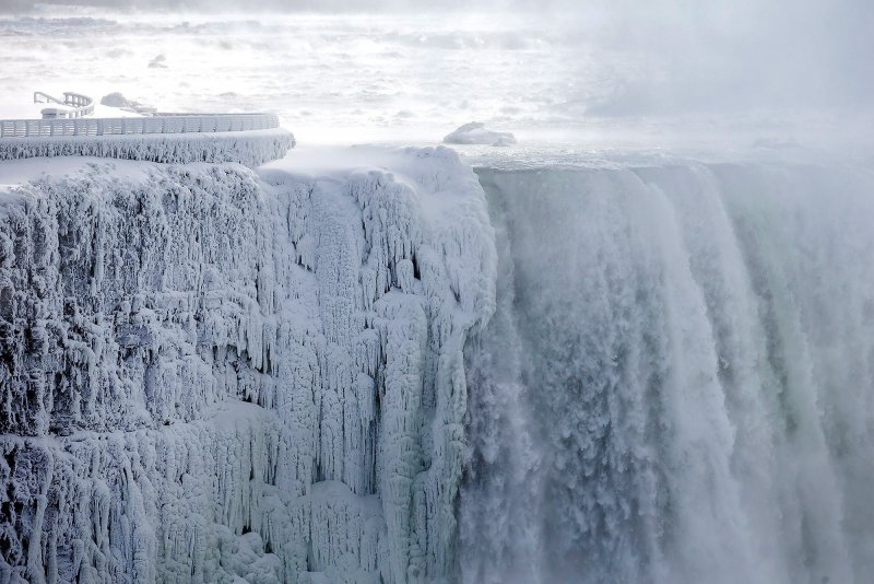Ниагарский водопад замерз 2021