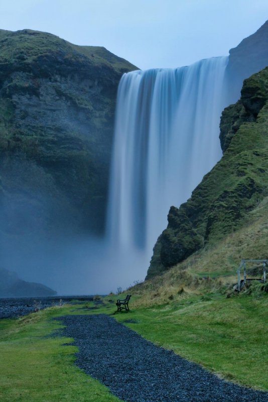 Замерзшие водопады Исландии